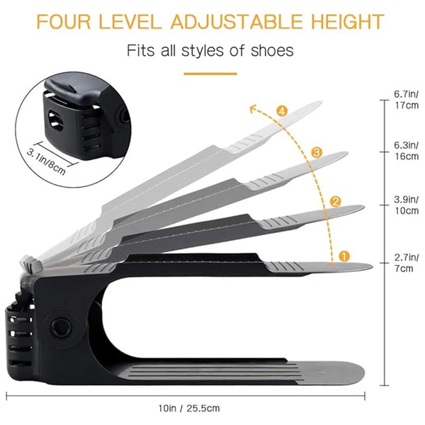 Double Layer Free Standing Shoe Rack (6Pcs)