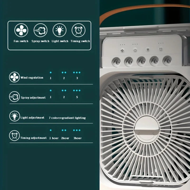 3-in-1 Ice Mist Portable Air Cooler