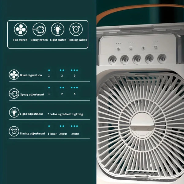 3-in-1 Ice Mist Portable Air Cooler