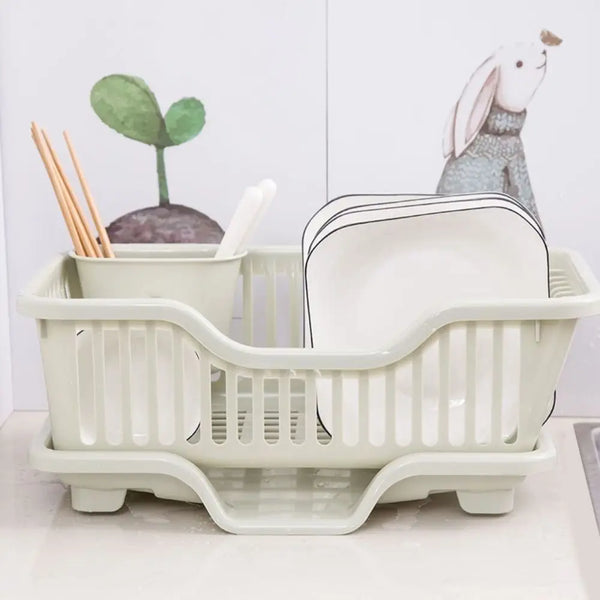 Double Layer Kitchen Dishes & Utensils Drying Organizer Rack