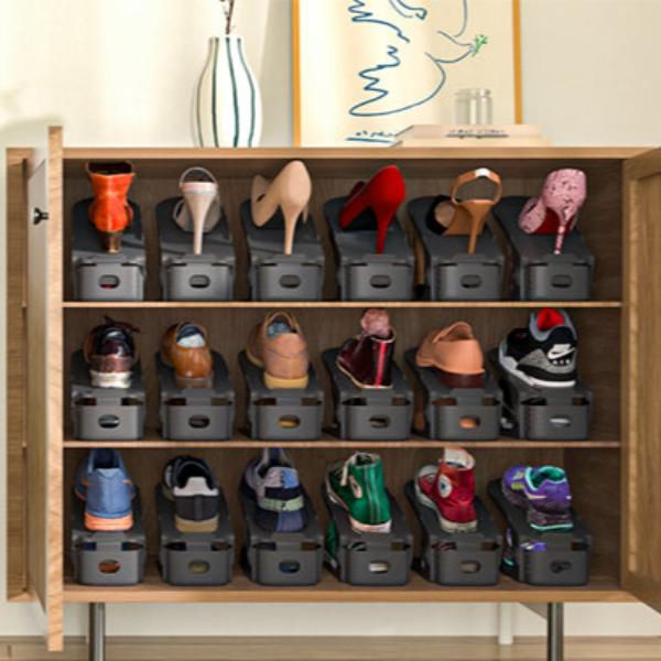 Double Layer Free Standing Shoe Rack (6Pcs)